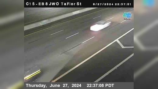 Traffic Cam Old Town › East: C015) I-8 : Just West Of Taylor Street Player