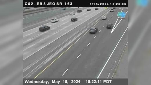 Mission Valley › East: C052) I-8 : Just East of 163 Traffic Camera