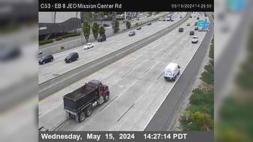 Mission Valley › East: C 053) I-8 : Just East Of Mission Center Road Traffic Camera