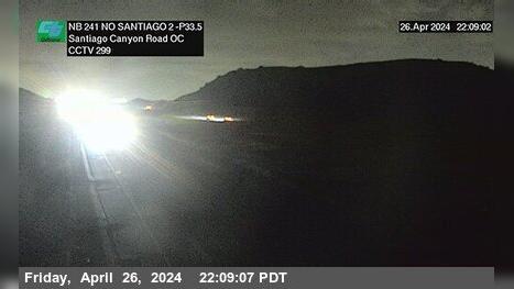 Villa Park › North: SR-241 : 1700 Meters North of Santiago Canyon Road Overcross Traffic Camera