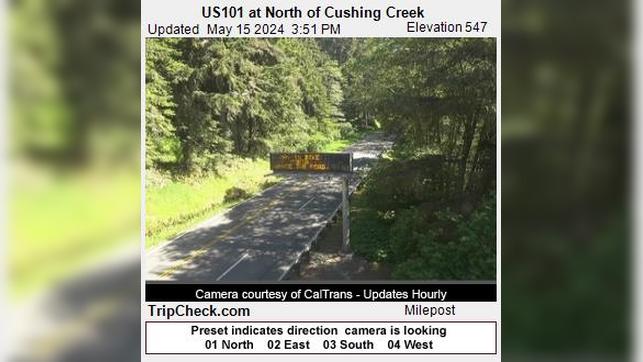 Traffic Cam Crescent City: US 101 at North of Cushing Creek Player