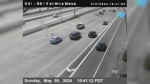 Traffic Cam San Diego › South: C041) SB 15 : Mira Mesa Blvd Player