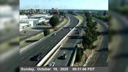 Sacramento: Hwy 51 at Hwy 160 Traffic Camera