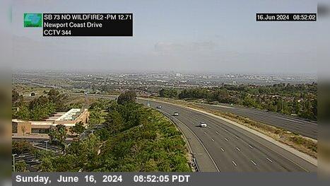 Newport Beach › South: SR-73 : South of Newport Coast Drive A Traffic Camera