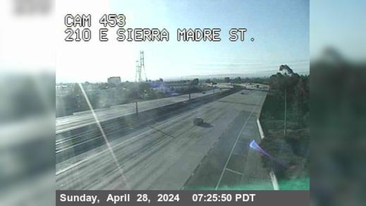 Pasadena › East: I-210 : (453) Sierra Madre Traffic Camera