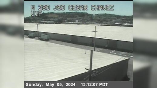 Traffic Cam San Francisco › North: TV325 -- I-280 : Just South Of Cesar Chavez Player
