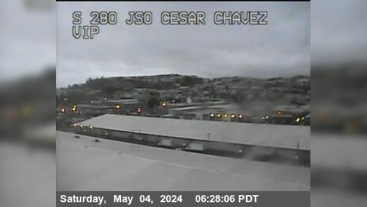 Traffic Cam San Francisco › South: TV326 -- I-280 : Just south of Cesar Chavez Player