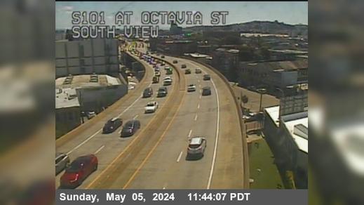 San Francisco › South: TV301 -- US-101 : At Octavia St Traffic Camera