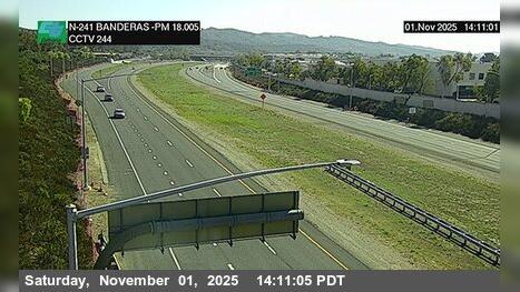 Rancho Santa Margarita › North: SR-241 : 530 Meters North of Antonio Parkway Undercross Traffic Camera