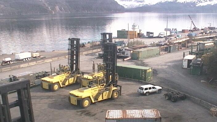 Traffic Cam Whittier: loading area and barge Player