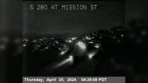 Traffic Cam St. Mary's Park › South: TV306 -- I-280 : AT MISSION ST Player