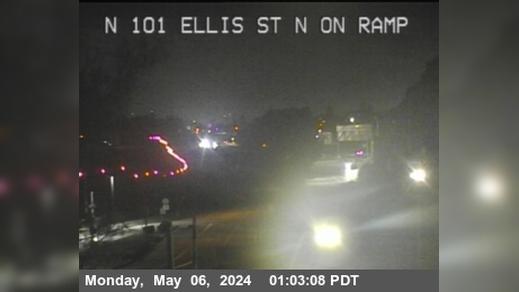 Mountain View › North: TVC78 -- US-101 : AT ELLIS ST OR Traffic Camera
