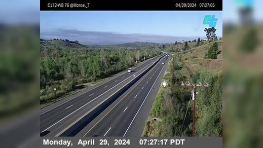 San Luis Rey Heights › West: C172) WB 76: Via Monserate Top Traffic Camera