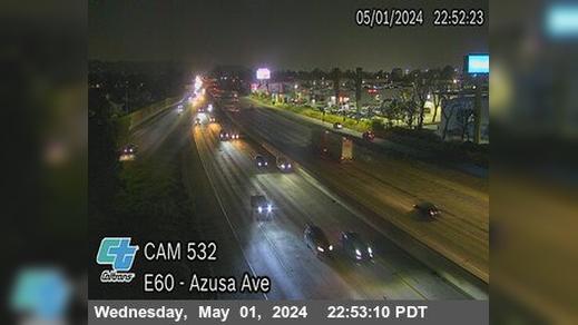 Traffic Cam Hacienda Heights › East: SR-60 : (532) Azusa Ave Player
