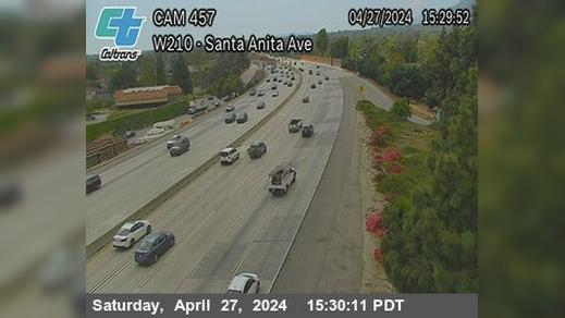 Traffic Cam Arcadia › West: I-210 : (457) Santa Anita Ave Player