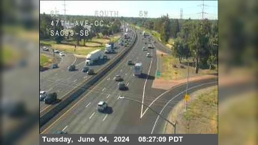 Traffic Cam Parkway-South Sacramento › South: Hwy 99 at 47th Ave Player