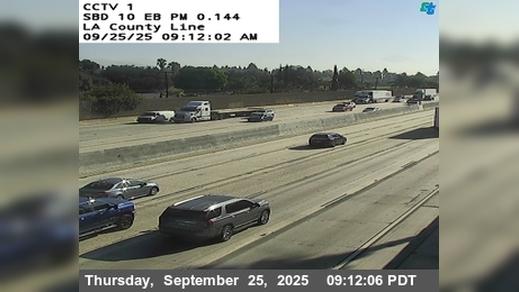 Pomona › East: I-10 : (01) LA County Line Traffic Camera