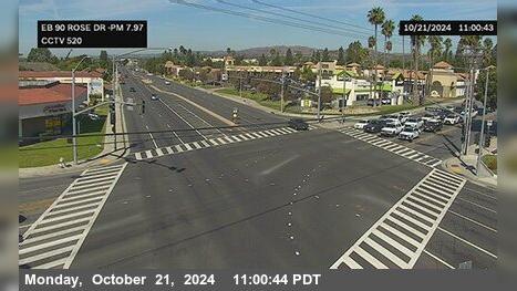 Placentia › East: SR-90 : Rose Dr SE Corner Traffic Camera
