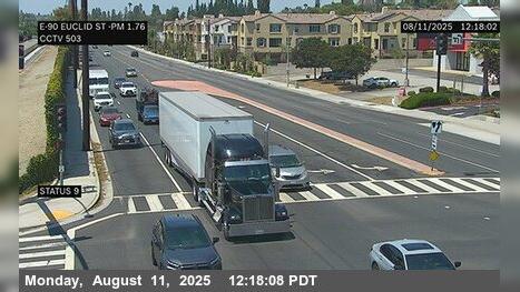 Traffic Cam La Habra › East: SR-90 : Euclid St SE Corner Player