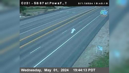 Traffic Cam Poway › South: C231) SR-67 - Rd_Top Player
