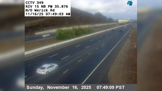 Traffic Cam Dos Lagos › North: I-15 : (349) North of Werick Road Player