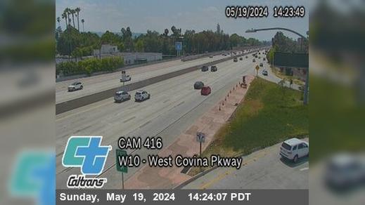 Traffic Cam West Covina › West: I-10 : (416) - Parkway Player