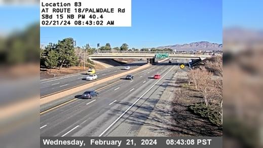 Traffic Cam Victorville › North: I-15 : (600) Palmdale Rd Player