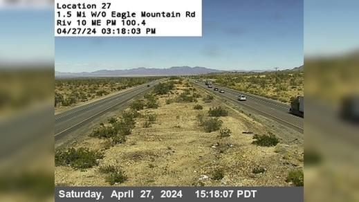 Riverside › West: I-10 : (541) West of Eagle Mountain Rd Traffic Camera
