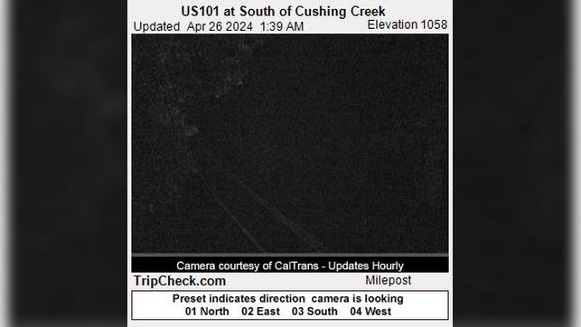 Crescent City: US101 at South of Cushing Creek Traffic Camera