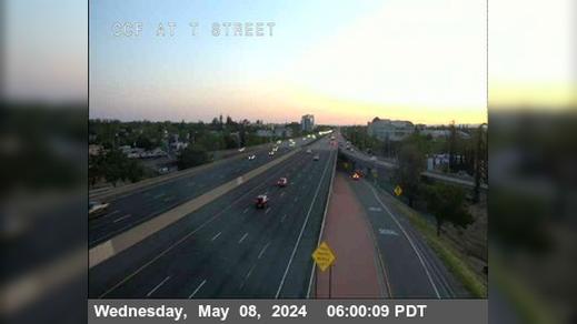 Sacramento › North: Hwy 51 at T St Traffic Camera