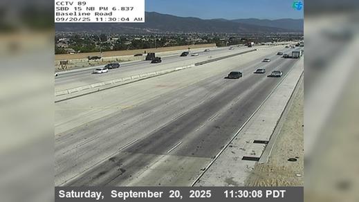 Fontana › North: I-15 : (89) Baseline Road Traffic Camera