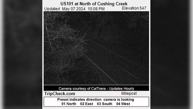 Crescent City: US101 at North of Cushing Creek Traffic Camera