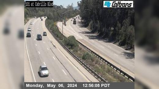 Traffic Cam Santa Barbara › North: US-101 : Cabrillo Blvd Player