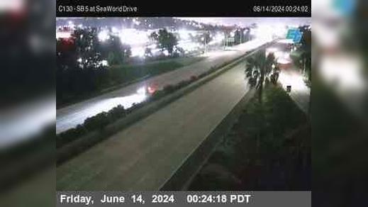 Traffic Cam Old Town › South: C 130) I-5 : SeaWorld Drive Player