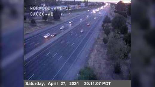 Sacramento › West: Hwy 80 at Norwood Traffic Camera