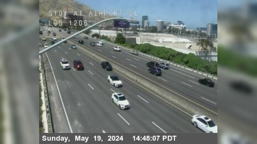 Traffic Cam South San Francisco › South: TV406 -- US-101 : AT AIRPORT BL Player