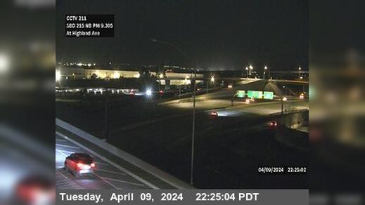 San Bernardino › North: I-215 : (211) Highland Traffic Camera