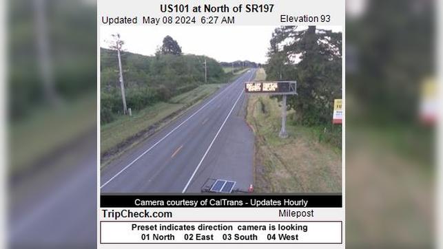 Traffic Cam Crescent City: US101 at North of SR197 Player