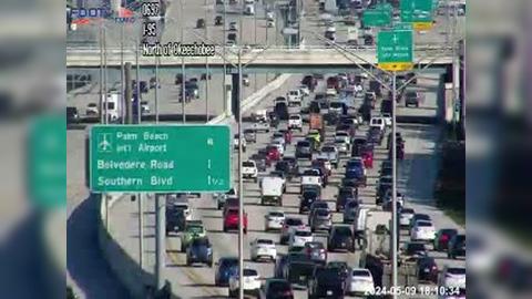 West Palm Beach: I-95 N of Okeechobee Traffic Camera