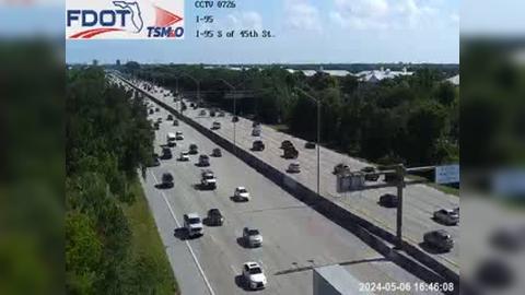 West Palm Beach: I-95 S of 45th St Traffic Camera