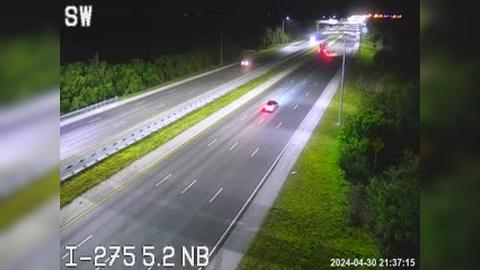 Traffic Cam Terra Ceia: I-275 N at US 19 to I-275 on-ramp Player