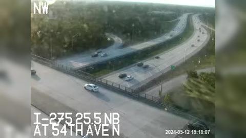 Saint Petersburg: I-275 NB at 54th Ave N Traffic Camera