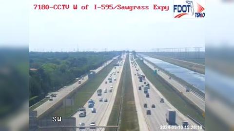 Weston: I-75 W of I-595/ Sawgrass Expy Traffic Camera