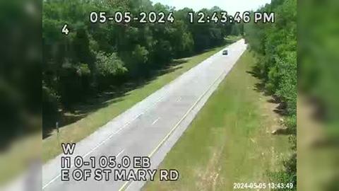 Caryville: I10-MM 105.0EB-E of St Mary Rd Traffic Camera