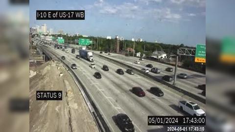 Jacksonville: I-10 WB E of US-17 Traffic Camera