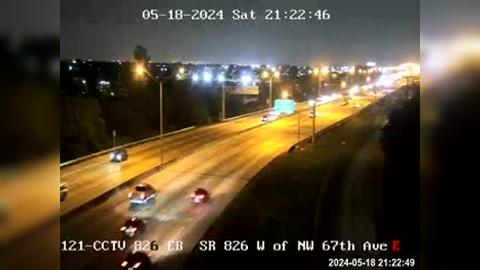 Traffic Cam Miami Lakes: SR 826 West of NW 67 Ave Player