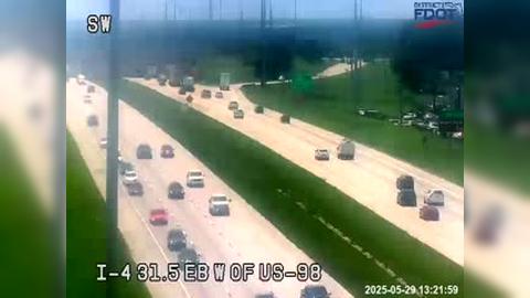 Lakeland: I-4 W of US-98 Traffic Camera