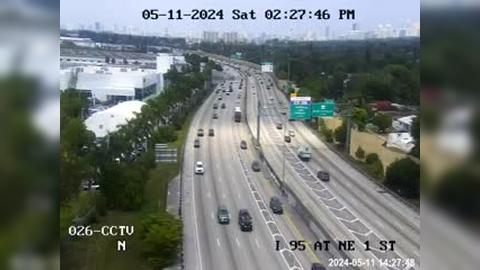 Traffic Cam Norland: I-95 at Northeast 2nd Avenue Player