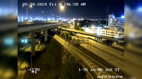 North Miami Beach: I-95 at Northwest 168th Street Traffic Camera
