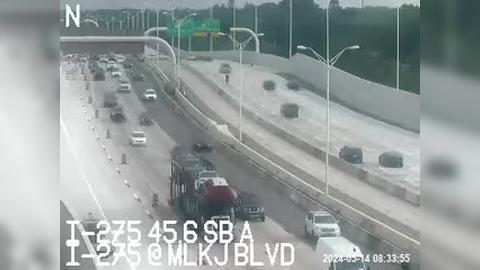 Tampa Heights: I-275 at M L K Jr Blvd Traffic Camera